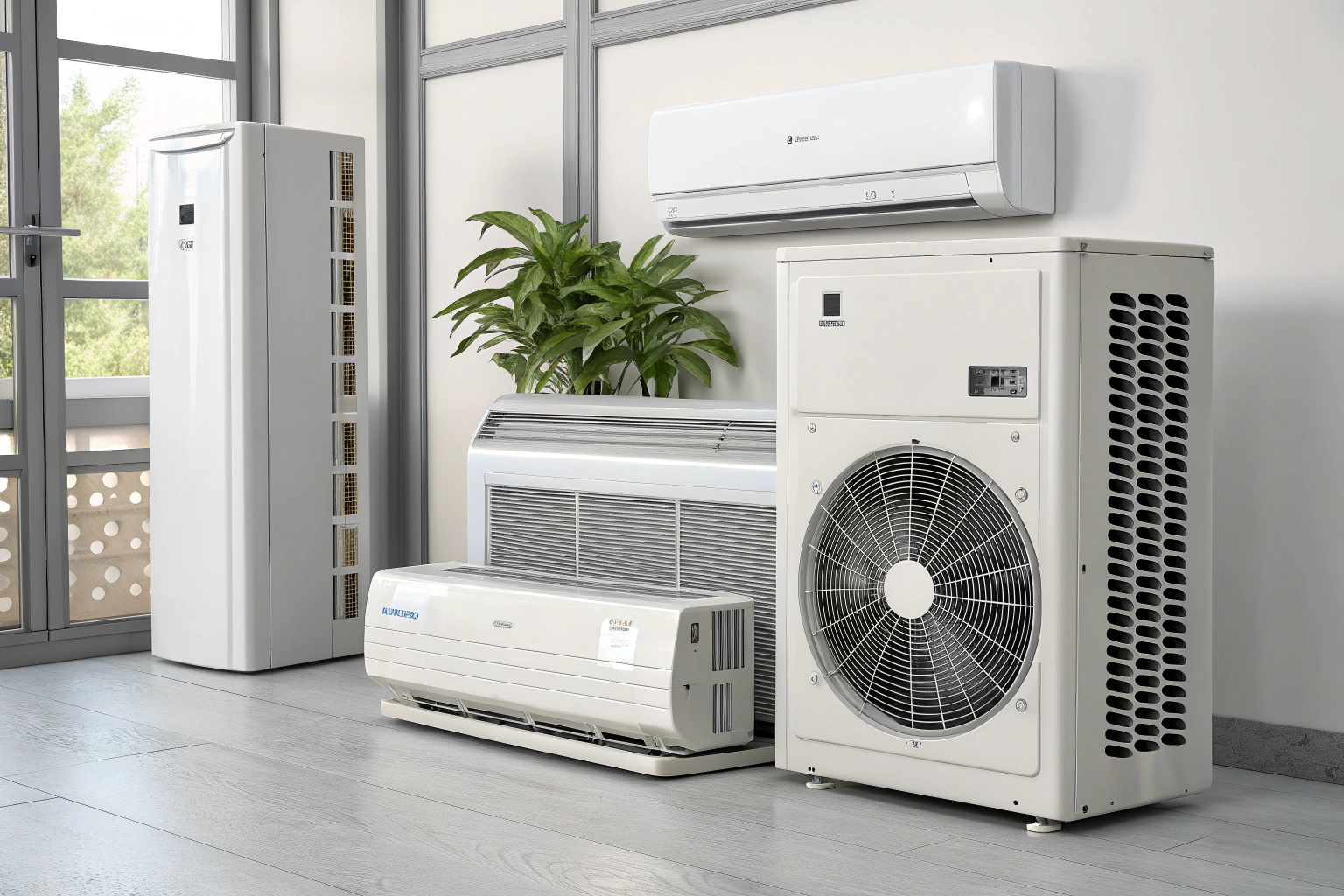 Choosing the Right AC System Different types of air conditioners: split, window, and commercial