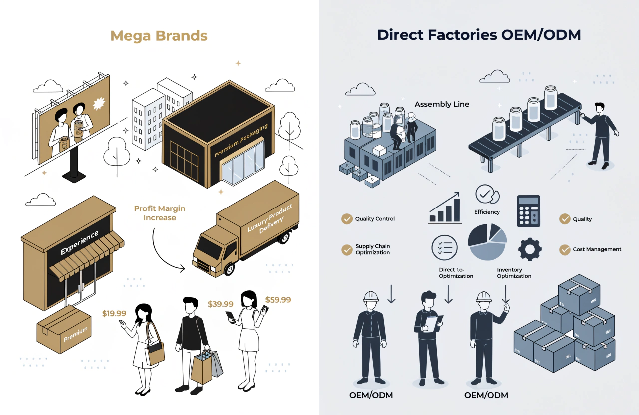 mega brands vs direct factories OEM ODM