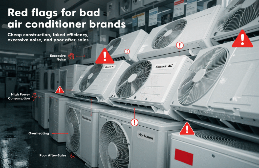 red flags bad air conditioner brands