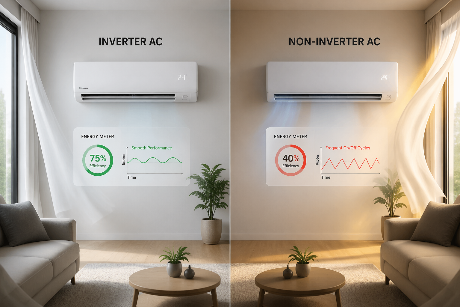 inverter vs non inverter split ac