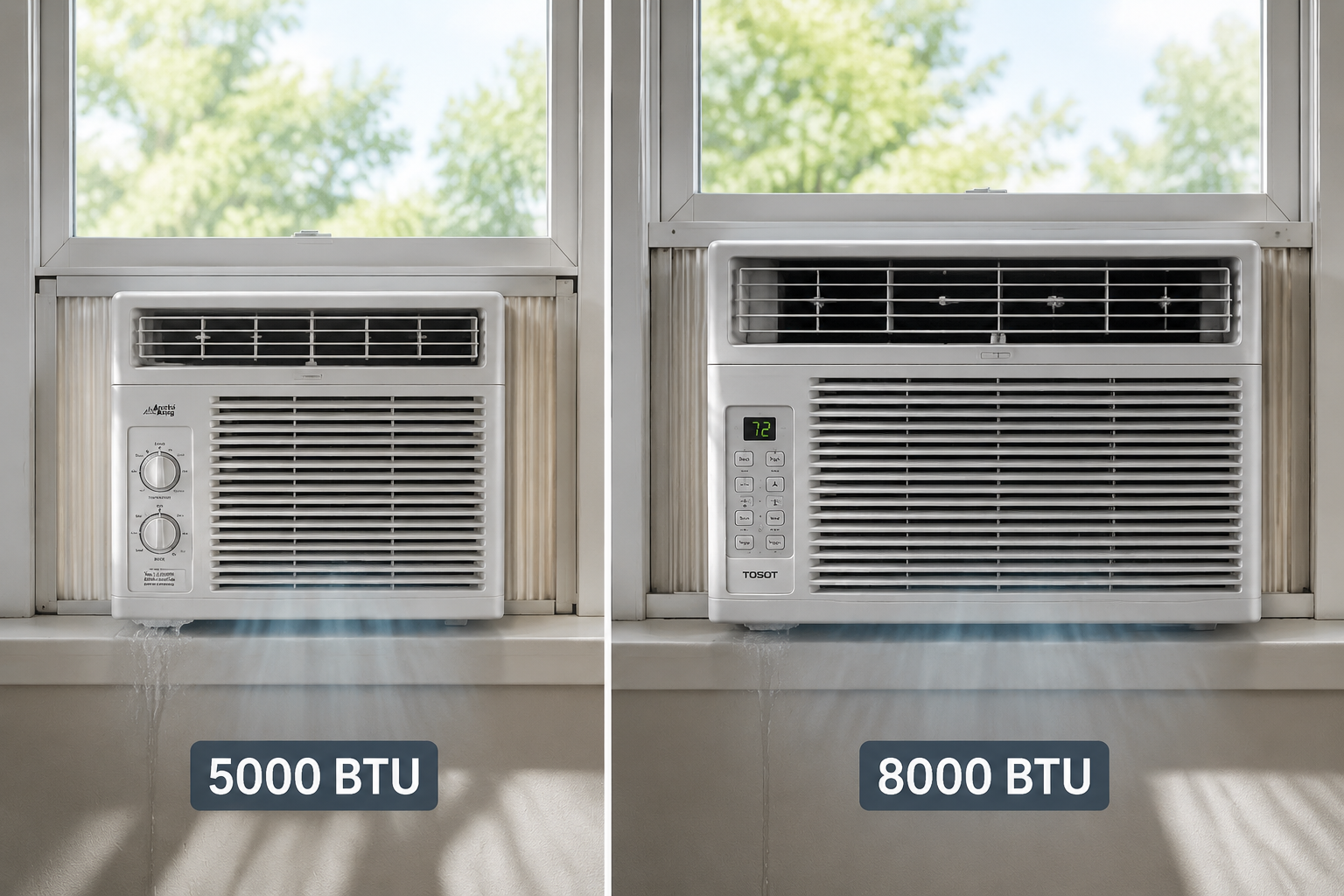 5000 BTU vs 8000 BTU AC