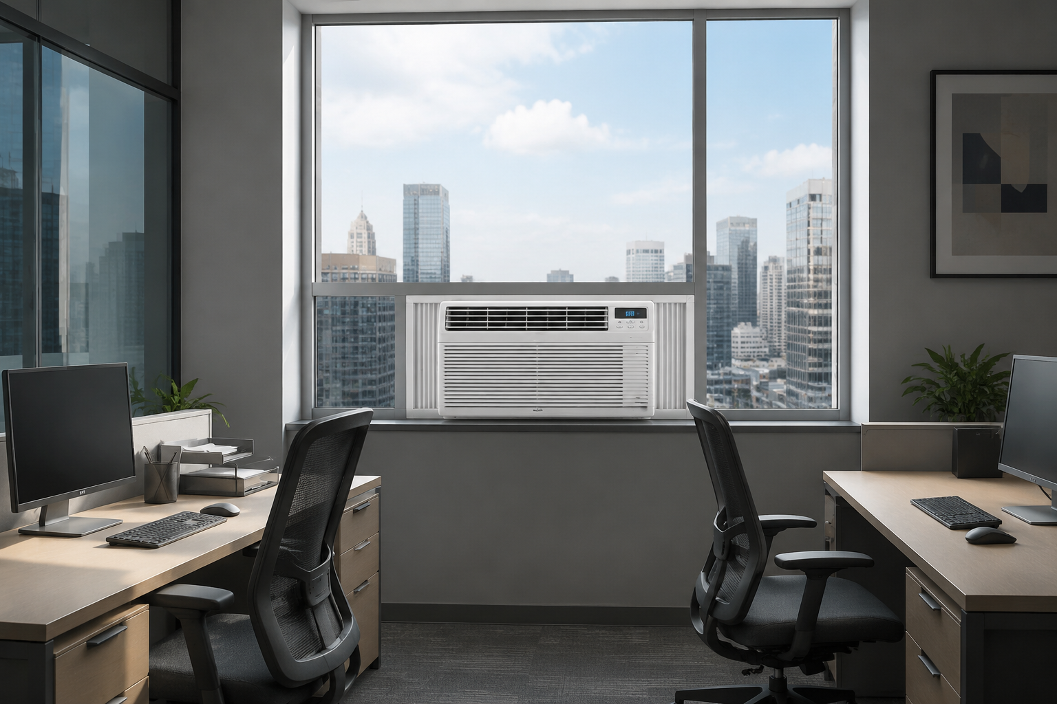1.5 ton window AC in modern office
