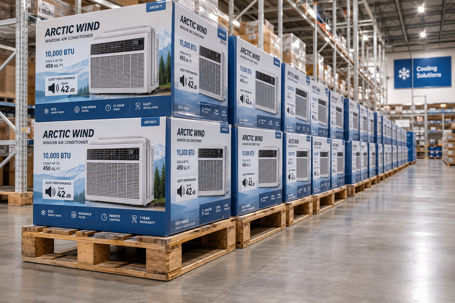 Quiet window air conditioners for bulk sourcing