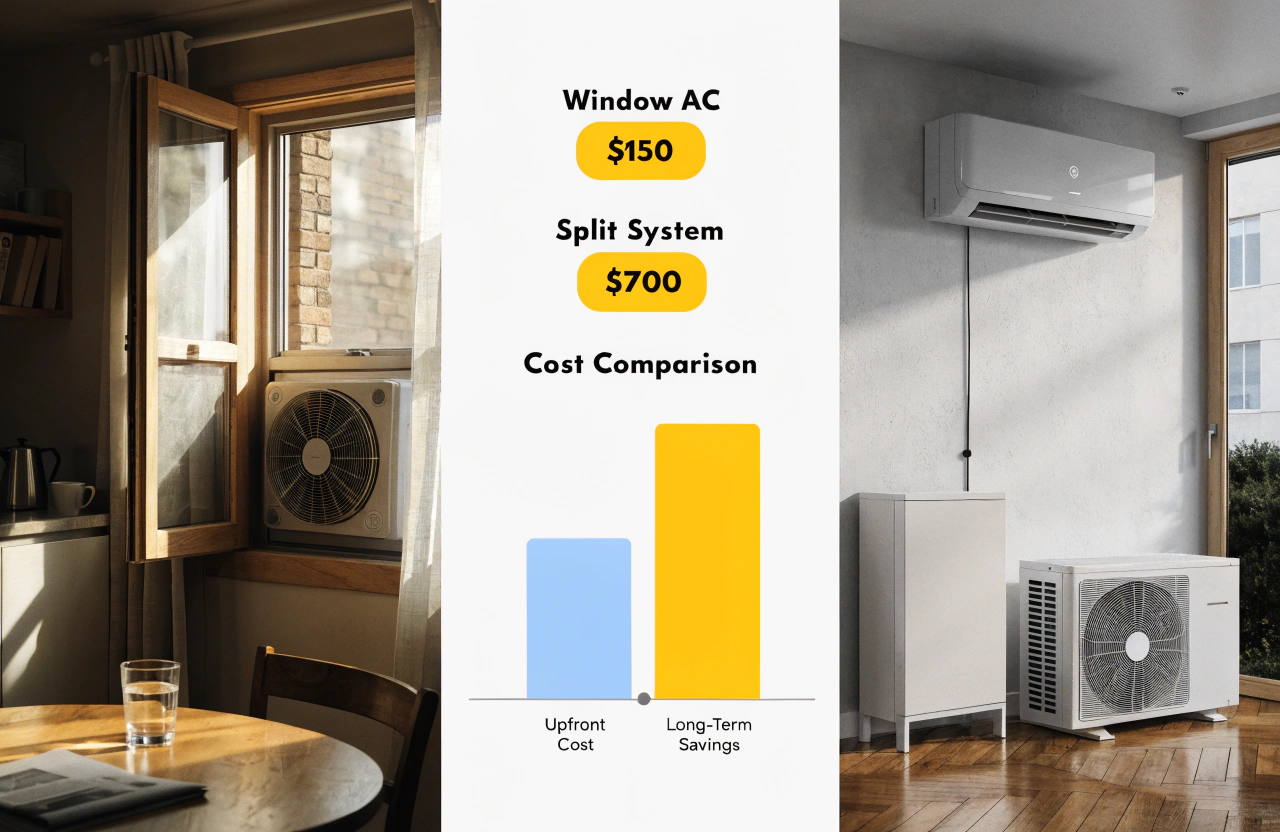 Window AC vs split system cost showdown