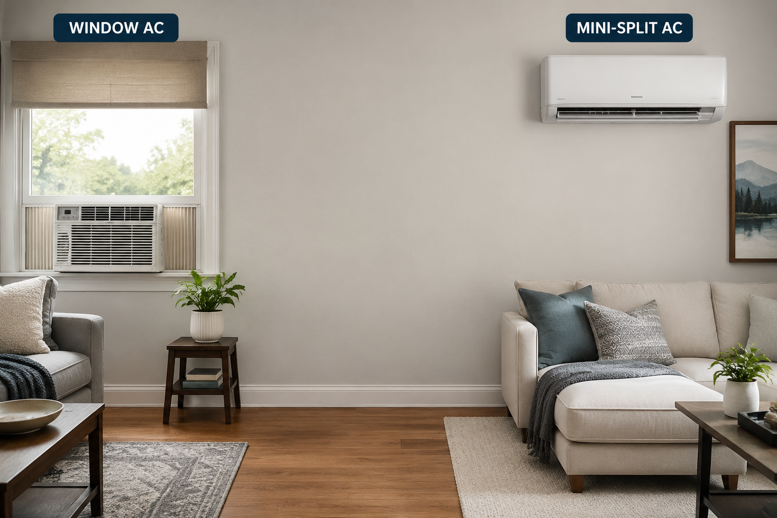 Window vs Mini-Split Units Window vs Mini-Split AC comparison