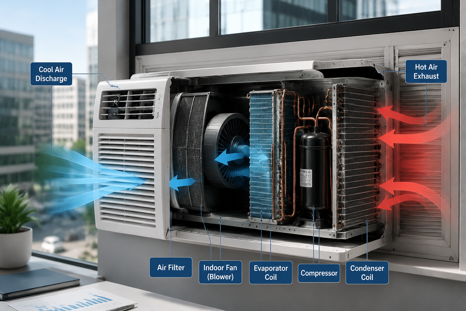 Window Air Conditioner Internal Circulation Window air conditioner circulation mechanism B2B