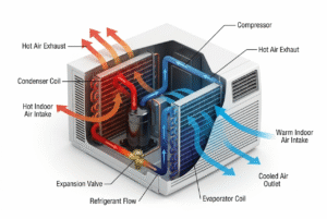refrigeration cycle of window ac