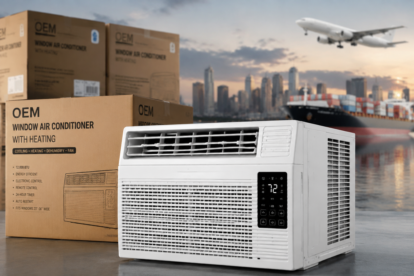 OEM ODM window AC with heat manufacturer customized OEM window unit AC with heat for export markets